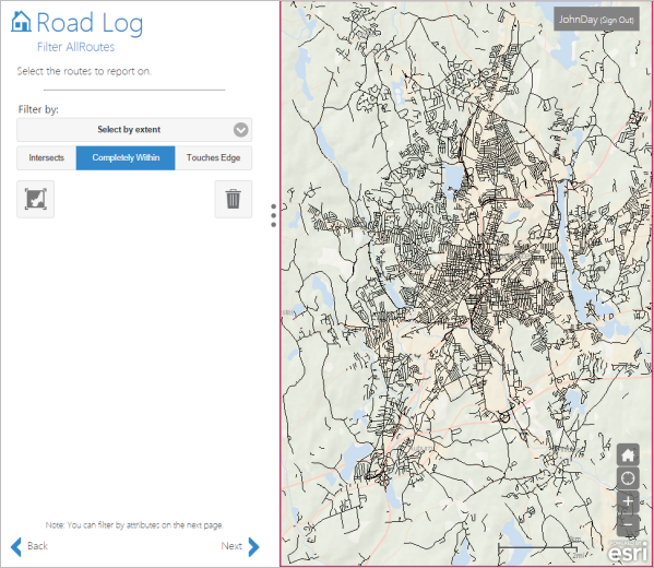 Select by map extent Select by map extent